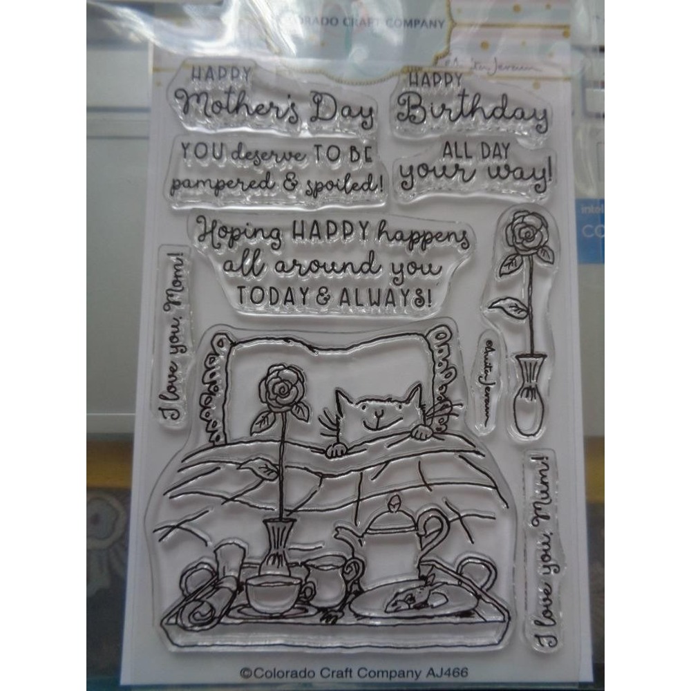 Colorado Craft Company FOR MOM Cling Rubber Stamps & Die Scrapbooking